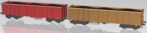 Piko 58274 2er Set offene Güterwagen Eaos, DB AG, Ep. VI (mit Kohlebeladung)