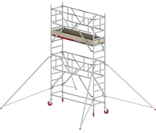 Altrex | Trabattello mobile RS TOWER 41 stretto con Safe-Quick® | piattaforma in legno | lunghezza 1 |85 m | altezza di lavoro 5 |20 m