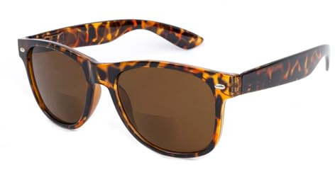 OKH Classic Retro Frame Unisex Bifokal Reading Sonnenbrille Sonnenleserbrille für Herren Damen UV400 Outdoor Sonnenleser Leser Lesung in der Sonne (Schildkröte +2,0)