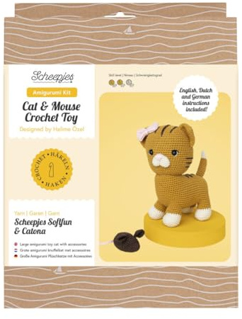 Scheepjes - Scheepjes Amigurumi Kit Häkelspielzeug Katze und Maus - 1 Set