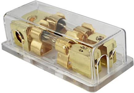 Holibanna Base Fusibile Per Altoparlanti Auto 60a Con Porta Fusibile Audio e Calotta Abs Resistente Per Sistemi Audio Veicoli e Imbarcazioni, Protezione Stabile e Conduttività Efficiente
