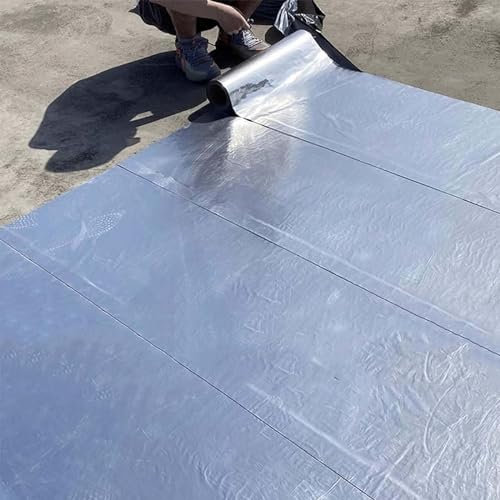 MAYFABD Ruban de Bitume Auto Adhésif pour Toit Ruban étanche en Aluminium Rouleau étanchéité de Toiture Isolation Anti-UV Idéal pour Toit Plat Toit Terrasse Cabane Niche Poulailler,1x1m