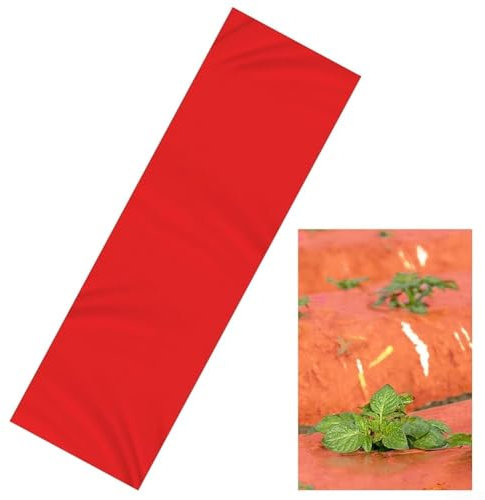 Garten-Kunststofffolie, rote Garten-Kunststofffolie erhöht photosynthetische Kapazität und Ertrag, für Gewächshaus, Folientunnel, Landwirtschaft, 24,5 x 3,69 Ft