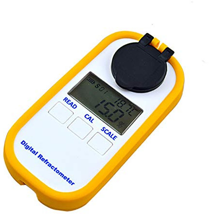 Digitales Alkohol-Refraktometer, Wein-Brix-Messgerät, tragbarer Tester für Weinbrauzuckerkonzentration, KMW-Testbereich 0,0-50,0 %, Flüssigkeitszucker-Testmessgerät OE
