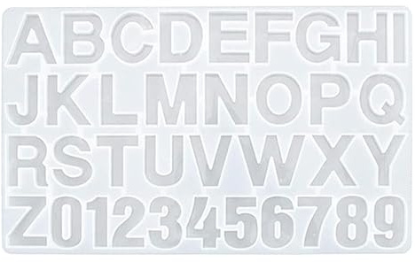 Stampo in silicone per lettere numeri, stampi in resina siliconica, stampi in resina creativa, artigianato fai da te