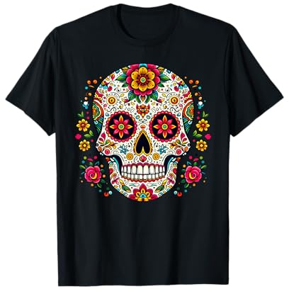 Calavera DE AZÚCAR DÍA DE Muertos Dia DE LOS Muertos Camiseta