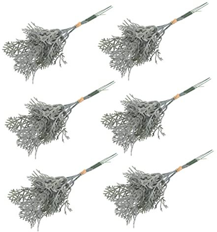 CORHAD 6st Silberblatt-imitationsblume Bastelblätter Stiel Girlandenblatt Selber Machen Blumengirlanden Künstlicher Pflanzenstamm Künstliche Blumen Künstliches para Blattbaum Seidentuch