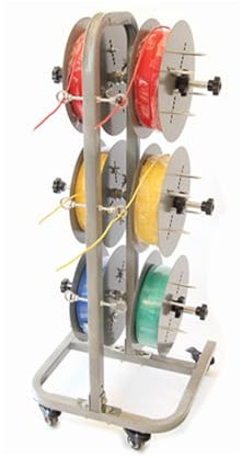 Spool Holder 6 Roll Wire/Cable Dispenser - Cable Reel Dispenser with Wheels Wire Reel Stand for Electrical Industrial Retail