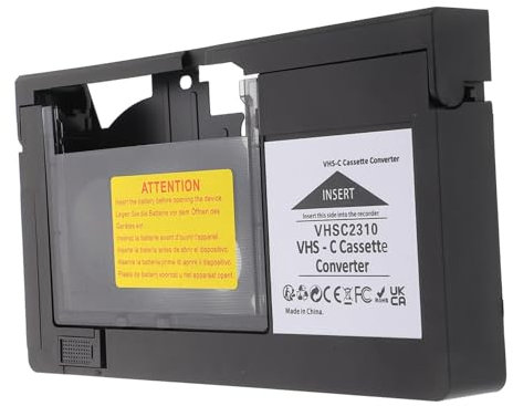 PHENOFICE Digitaler VHS-c Kassettenadapter Für Camcorder Und Videoplayer Robuster Kunststoff Kompakt Leicht Zubehör Zur Mühelosen Videoband Konvertierung Zuhause Und Reisen