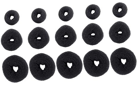 SAFIGLE 15pcs Real Hair Buns Hair Bun Maker Doughnut Shaper Styling Tool for Stylish Outfits