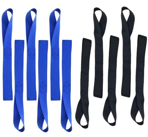 FTXanty 10 Stück Zurrschlaufen Sicherheit Gurtschlaufen Spanngurt 45cm Schlaufen Spanngurte Befestigungsgurt für Sicheres Trailering Von Motorrad Dirtbike ATV UTV -Schwarz + Blau