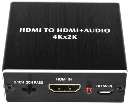 HDMI Audio Extractor Convertitore, convertitore audio, 4Kx2K, Optical Toslink SDPIF, jack audio da 3,5 mm, adattatore splitter ottico Hdmi, estrattore audio, per PS5 e altri dispositivi
