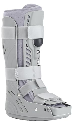 Mathgetin Tall Air Walker Boot, Inflatable Air Cam Walking Boot for Broken Foot, Sprained Ankle, Achilles Tendon & Stress Fractures, Medical Orthopaedic Fracture Boot (S)