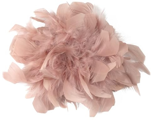 Baesics Federbrosche Damen - Feder Brosche zum Anstecken Ansteckblume | Aus echten Truthahnfedern, federleicht und voluminös, 2-in-1 mit Nadel und Haarclip. Für Tracht, Hochzeit, Blazer, Hut