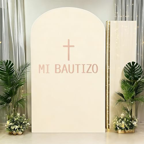 Calcomanía de Pared Mi Bautizo, Cruz Pegatinas Pared para Fondo Arco Decoraciones Mi Bautizo para Decoraciones Primera Comunión Baby Shower