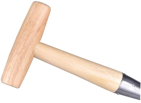 DOITOOL Herramienta de Jardinería Perforadora Mango Ergonómico de Madera para Trasplante y Siembra Huertos y Jardines