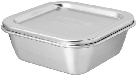 SEWACC Mantequillera Cuadrada de Acero Inoxidable 304 Grande con Tapa Caja de Almacenamiento para Mantequilla Resistente y Fácil de Limpiar Adecuado para Uso Cocina y Vajilla del Hogar