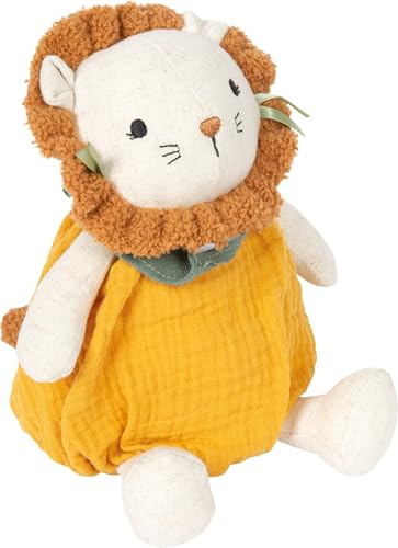 small Foot Babyspielzeug Kuscheltier „Little Lion“, Löwen-Plüschtier aus Musselin-Stoff mit weich gefüttertem Körper, für Babys und Kleinkinder, 12776