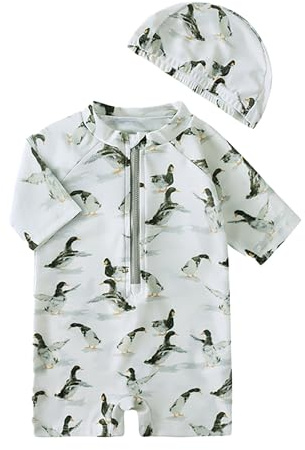 Generisch 2026 costume da bagno ragazzo bambino bambino costume da bagno con cerniera rashguard Sunsuit costumi da bagno mezza zip up costume da bagno, grigio chiaro., 7-8 Anni