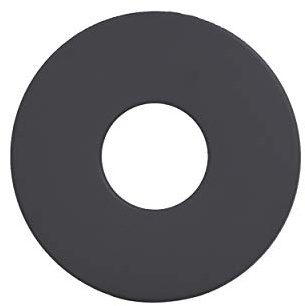 LANZZAS Pelletrohr Wand-Rosette mit 70 mm Rand - für den Durchmesser 80 mm - Farbe: schwarz-metallic