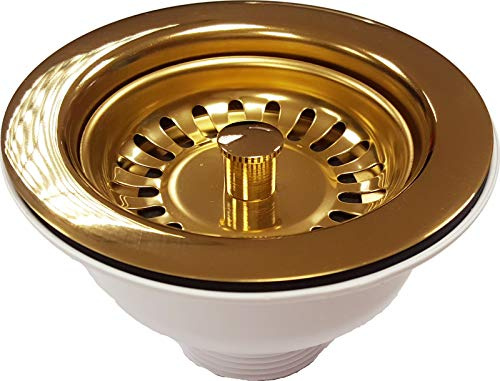 A&H™ 90mm PVD (Non-Tarnishing) Brass Basket Strainer Waste Without Overflow