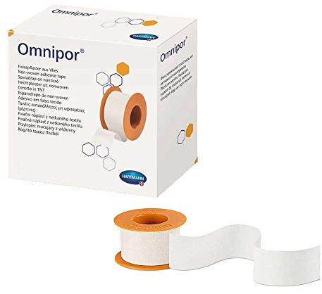 Hartmann Omnipor Fixierpflaster Pflasterrolle Rollenpflaster Pflaster Vlies, 1,25cmx9,2m, 1 Rolle