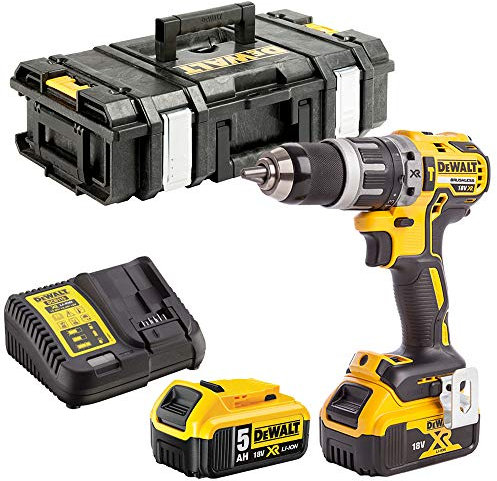 Dewalt DCD796N 18V Brushless Combi Drill with 2 x 5.0Ah Batteries & Charger in Tool Box