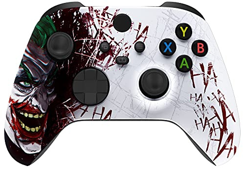 eXtremeRate Carcasa para Xbox Series X S Control Protector Placa Frontal Funda Delantera Reemplazo Kit Cubierta Cover Shell para Xbox Series S X Mando-No Incluye Mando(Joker HAHAHA)