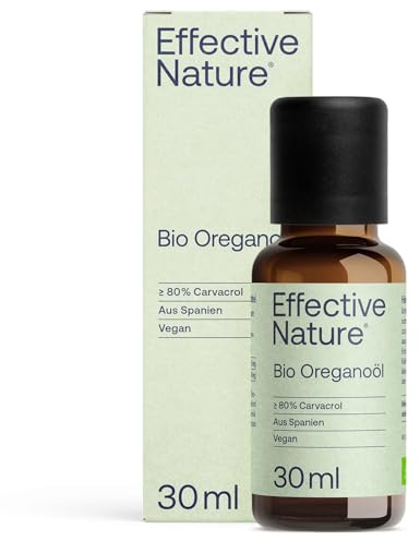 Effective Nature - Ätherisches Bio Oregano Öl - 80% Carvacrol-Anteil | 30 ml für ca. 8 Monate - vegan, ohne Zusätze