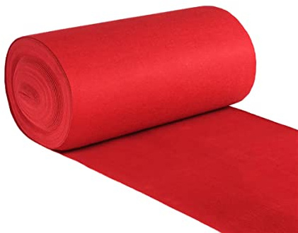 Rotolo 1x40 Metri Passatoia Tappeto Rosso Negozi Red Carpet Matrimoni Natale Cerimonie Eventi Natalizio Vetrina Negozio - Rosso - 1x40metri