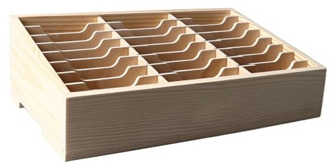 Handy-Aufbewahrungsbox, 24 Fächer, DIY-Desktop-Aufbewahrungsbox aus Holz, Handy-Organizer, Langlebiges Kiefernholz, Multifunktionales Regal für Büro, Schule