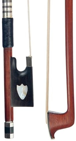 fiol stråke Tillbehör 4/4 Fiddle Bow Brazilwood Bow Rund Stick Ebony Inlay Well Balance Nybörjarbåge