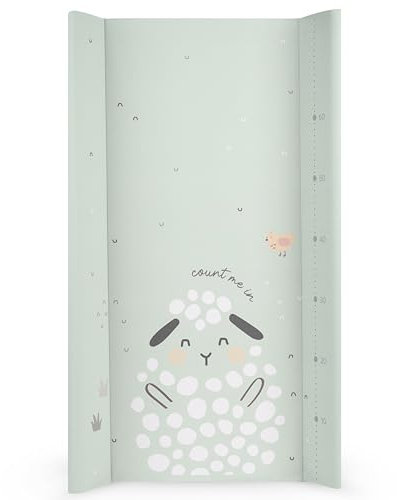 Matelas a langer pour bébé KikkaBoo SLEEPY SHEEP, matelas a langer en PVC souple 80x50 cm, imperméable et portable, vert