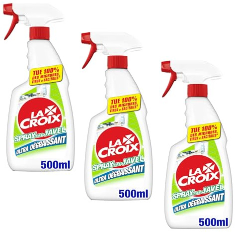 Nettoyant Croix Cuisine ménager Ultra Dégraissant 500 ml Spray - Lot de 3 - Offre Spéciale