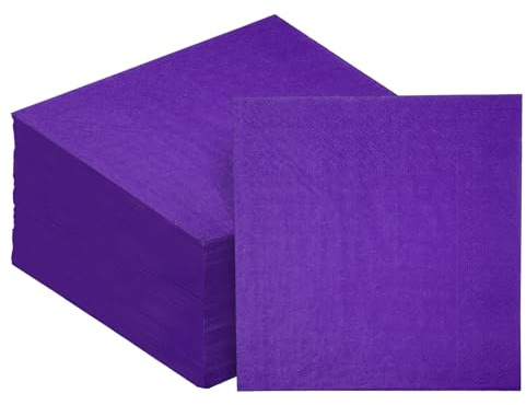 Gcardist Violette Cocktail-Servietten, 25 x 25 cm, Einweg-Serviettenpapier für Cocktail, Hochzeit, Abendessen, Geburtstagsparty, Dessert, Wein, Papierservietten (25,4 x 25,4 cm)