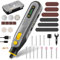 Enventor 4V Outil Rotatifs Multifonction Sans Fil, Mini Perceuse Sans Fil, 2 000 mAh, 5-Vitesses, 25 000 RPM Max, 104 Accessoires pour Sculpture, PonçAge, Polissage, DéCoupe, PerçAge