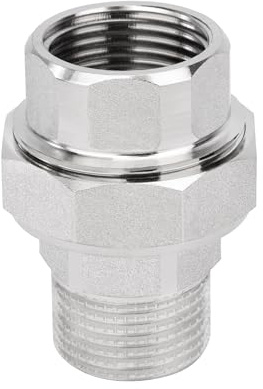 Accesorios de Tubería de Unión, 3/4 Macho a 3/4 Hembra Conexión Roscada de Cobre Niquelado para Agua, Aire, Conexión, Conversión
