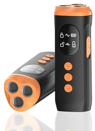 MMOBIEL Anti Bell Gerät Hunde 3-in-1 Ultraschallgerät mit LED Licht, Display & Sicherung – Wiederaufladbarer Antibell für Hunde Training Innen & Außen – Hundebellen Stoppen – Schwarz
