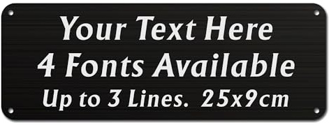 Personalised Garden Sign Garden Plaques for Outside 25x9cm Engraved Metal Gardens Signs Engraved Plaques House Signs for Outside Welcome Signs with Wall Fixings(Design 1)