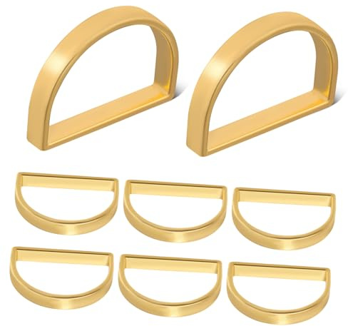 Hohopeti 8 Pezzi Portatovaglioli Dorati Opachi D Shaped per Decorazione Tavolo da Pranzo Fermatovaglioli Eleganti per Feste Matrimoni e Cene