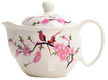 ZRQSMCX Teiera con infusore Teiera in Porcellana Teiera in Ceramica squisita Set da tè Set da tè in Porcellana Teiera a Forma di Fiore Teiere