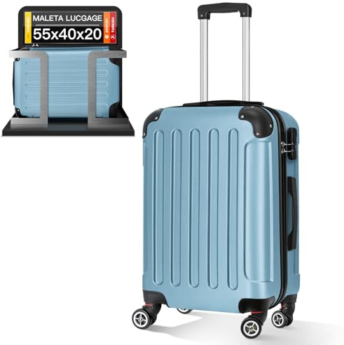 ARTREE Maleta de Cabina 55x40x23 ABS, Ligera y Compacta para Viajes en Avión, Equipaje de Mano para Hombre y Mujer, Dimensiones 55 cm