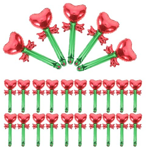 Gogogmee 50 Palloncini a Forma di Cuore in Alluminio Rosso Leggeri e Facili da Tenere per Compleanni e Anniversari Decorazioni Romantiche per Feste e Giorno degli Innamorati