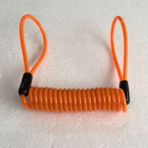 Opatiny Spring Cord Lock Cable with Metal Interface for Bicycle for Motorcycle and Helmet Security - 120cm Length 35mm Diameter PVC and Steel Wire Construction