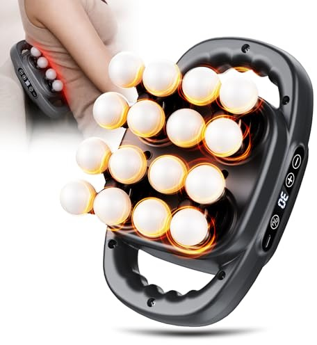 Massagepistole mit 16 Köpfen, 3X Schnellere Muskelentspannung, Deep Tissue Massage für Große Flächen, Rücken, Nacken & Beine, Geräuscharm, 3 Modi & 30 Intensitätsstufen, Tragbares Design