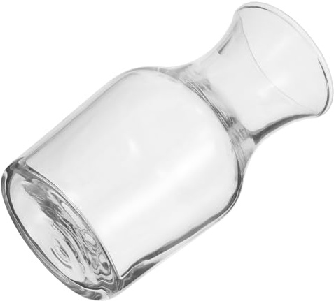 ULTECHNOVO Mini Decanter in Vetro Trasparente per Vino, Piccola Brocca Bocca Piatta per Versamento Preciso, per Servire Vino Bianco e Prugna in Casa e Ristorante