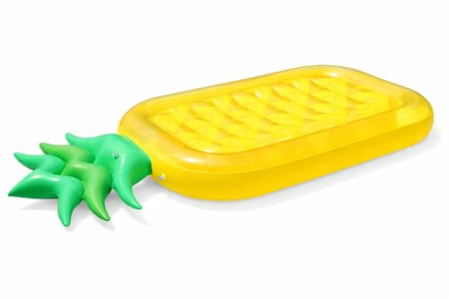 eBoutik - XLarge Pineapple Inflatable Pool Float Lounger – Giant Tropical Pineapple Pool Bed Lilo for Adults – Summer Swimming Pool, Beach & Holiday Float
