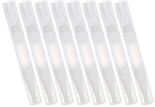 NUSITOU 8 St Nagelolja Pennor i Transparent var Smidiga och att Använda för Nagelbandsolja Läppglans eller Nagelkonst Passar Både Hemmabruk och Salong