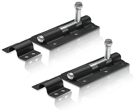 XFORT® 2 Pack Heavy Duty Tower Bolt Black 164mm (6), Door Lock Bolt, Strong Black Coated Door Barrel Bolt, Durable Slide Bolt for Increasing Security on Garden Gates & Shed Doors.