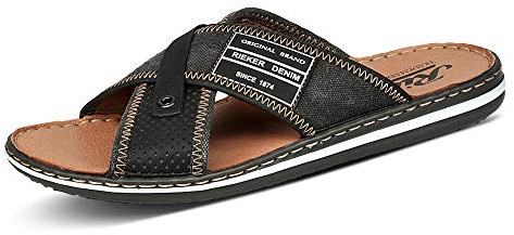Rieker herrsandaler 21064, Svart Antracit 01, 44 EU